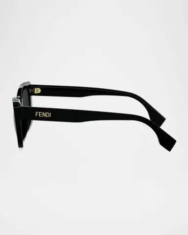 Fendi Lettering 53mm Rectangle Sunglasses | Thumbnail 4
