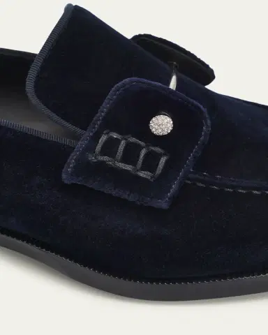 Christian Louboutin Men's Chambelimoc Night Strass Velvet Loafers | Thumbnail 6 Christian Louboutin Men's Chambelimoc Night Strass Velvet Loafers | Thumbnail 6
