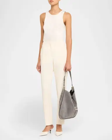 TOM FORD Tara Large Suede Leather Crossbody Bag | Thumbnail 4