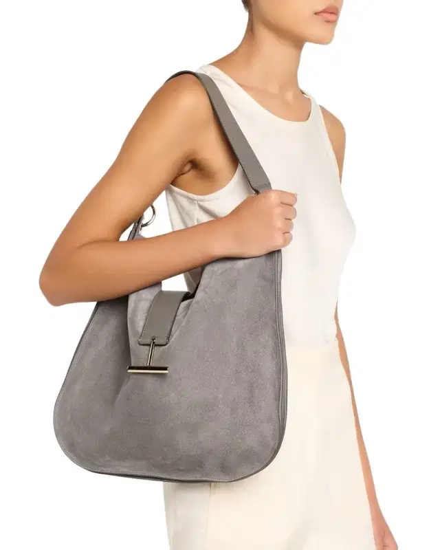 Tara Large Suede Leather Crossbody Bag