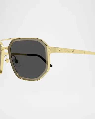 Cartier Men's Double-Bridge Titanium Aviator Sunglasses | Thumbnail 2 Cartier Men's Double-Bridge Titanium Aviator Sunglasses | Thumbnail 2
