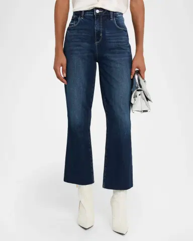L'Agence Kendra High-Rise Crop Flare Jeans | Thumbnail 3
