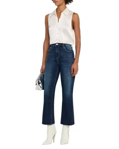 L'Agence Kendra High-Rise Crop Flare Jeans | Thumbnail 1