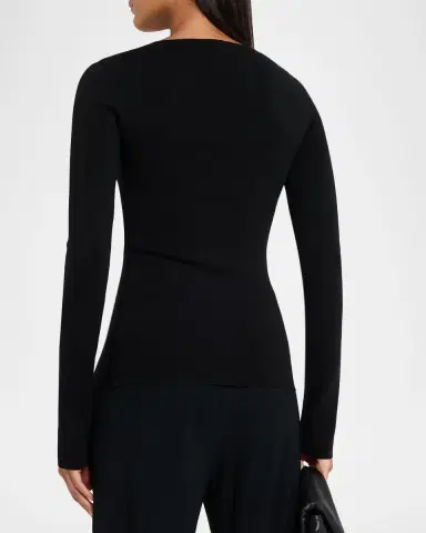 TOTEME Compact Knit Top | Thumbnail 2 TOTEME Compact Knit Top | Thumbnail 2