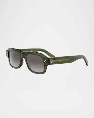 Celine Men's 3 Dots Acetate Rectangle Sunglasses | Thumbnail 2