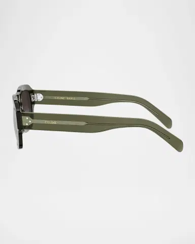 Celine Men's 3 Dots Acetate Rectangle Sunglasses | Thumbnail 3