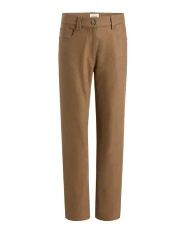 Khaite Callum Wool Crepe Straight-Leg Pants | Thumbnail 1