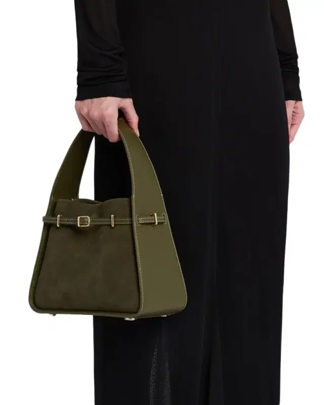 Cleo Small Suede Top-Handle Bag
