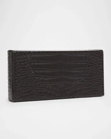 Tom Ford T-Latch Glossed Croc-Effect Leather Clutch Bag | Thumbnail 5