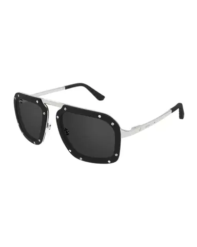Cartier Men's Oversized Metal Rectangle Sunglasses | Thumbnail 1 Cartier Men's Oversized Metal Rectangle Sunglasses | Thumbnail 1