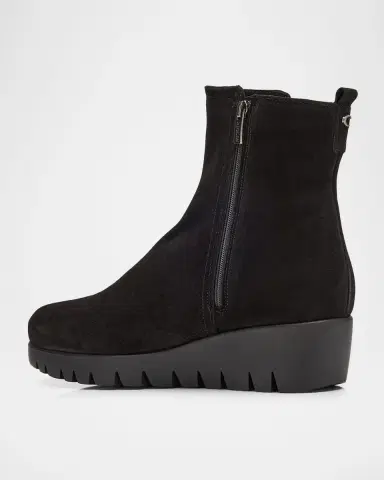 La Canadienne Thyme Waterproof Suede Wedge Booties | Thumbnail 3