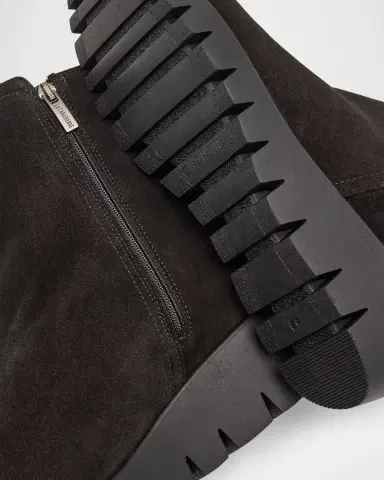 La Canadienne Thyme Waterproof Suede Wedge Booties | Thumbnail 4