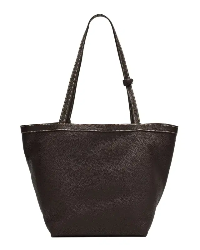 Park Grained Leather Tote Bag with Wristlet