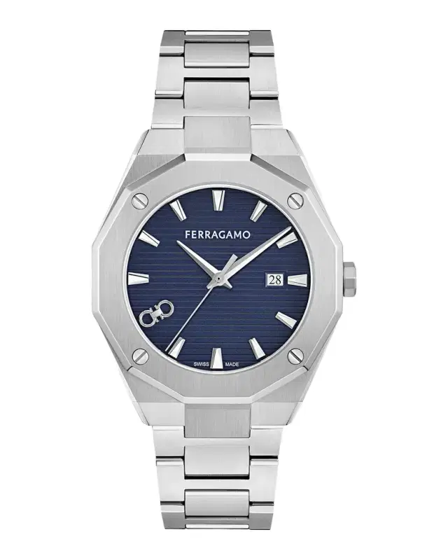 Ferragamo Men 's  Edge 40mm Stainless Steel Bracelet Watch