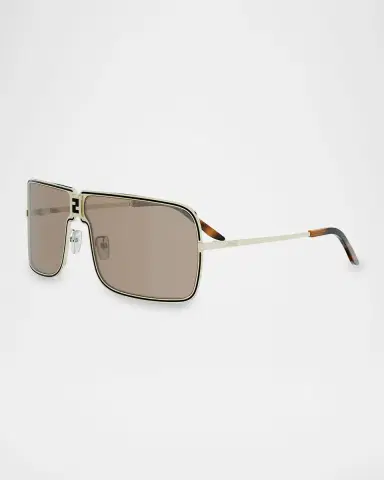 Fendi Fendiness Metal Semi-Shield Sunglasses | Thumbnail 3 Fendi Fendiness Metal Semi-Shield Sunglasses | Thumbnail 3
