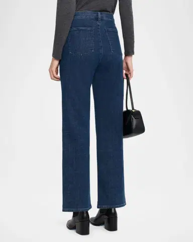 Eileen Fisher Straight-Leg Stretch Cotton Denim Jeans | Thumbnail 2