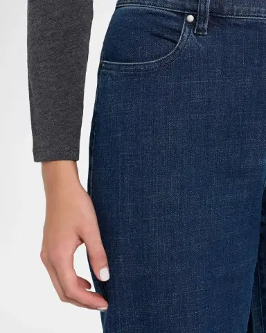 Eileen Fisher Straight-Leg Stretch Cotton Denim Jeans | Thumbnail 4
