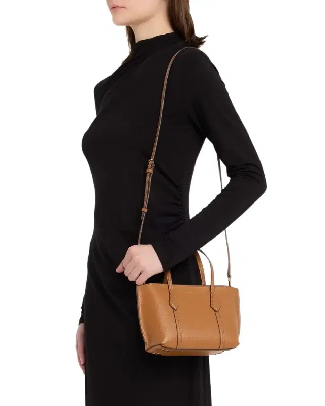 Perry Mini Grain Leather Tote Bag