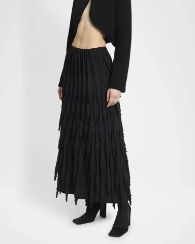 Alaïa Silk-Blend Knit Layered Skirt | Thumbnail 3 Alaïa Silk-Blend Knit Layered Skirt | Thumbnail 3