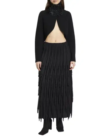 Alaïa Silk-Blend Knit Layered Skirt | Thumbnail 1 Alaïa Silk-Blend Knit Layered Skirt | Thumbnail 1