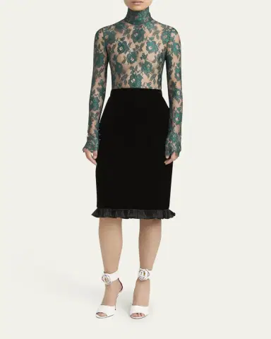 Valentino Garavani Floral Lace High-Neck Top | Thumbnail 2 Valentino Garavani Floral Lace High-Neck Top | Thumbnail 2