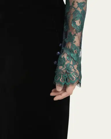 Valentino Garavani Floral Lace High-Neck Top | Thumbnail 5 Valentino Garavani Floral Lace High-Neck Top | Thumbnail 5