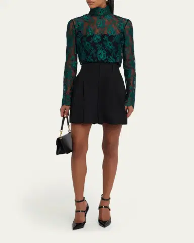 Valentino Garavani Floral Lace High-Neck Top | Thumbnail 6 Valentino Garavani Floral Lace High-Neck Top | Thumbnail 6