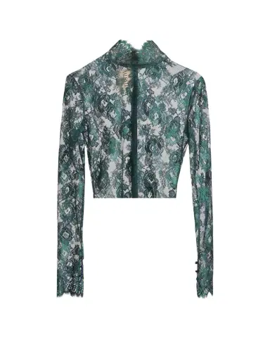 Valentino Garavani Floral Lace High-Neck Top | Thumbnail 1 Valentino Garavani Floral Lace High-Neck Top | Thumbnail 1