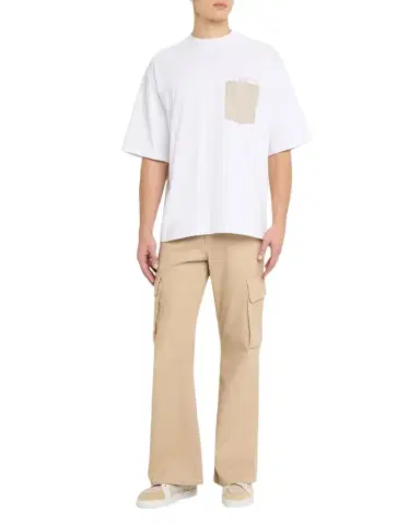 Marni Men's Cotton Relaxed-Fit Mending Logo Pocket T-Shirt | Thumbnail 1