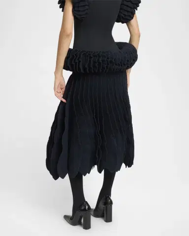 Alaïa Tweed Knit Frills Skirt | Thumbnail 2 Alaïa Tweed Knit Frills Skirt | Thumbnail 2