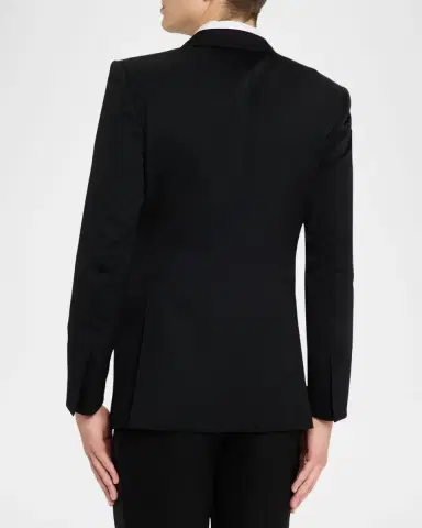 Tom Ford Men's Wool Grain de Poudre Evening Jacket | Thumbnail 2 Tom Ford Men's Wool Grain de Poudre Evening Jacket | Thumbnail 2