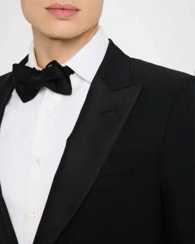Tom Ford Men's Wool Grain de Poudre Evening Jacket | Thumbnail 4 Tom Ford Men's Wool Grain de Poudre Evening Jacket | Thumbnail 4