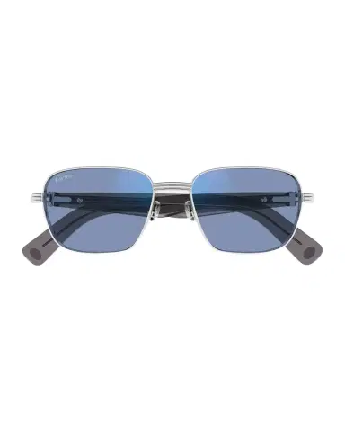 Cartier Men's C-Hinge Metal Rectangle Sunglasses | Thumbnail 1