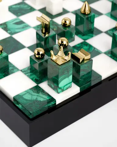 L 'Objet Malachite Chess Set | Thumbnail 2