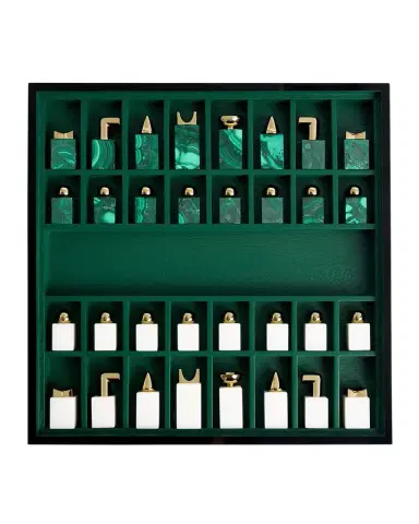 L 'Objet Malachite Chess Set | Thumbnail 1