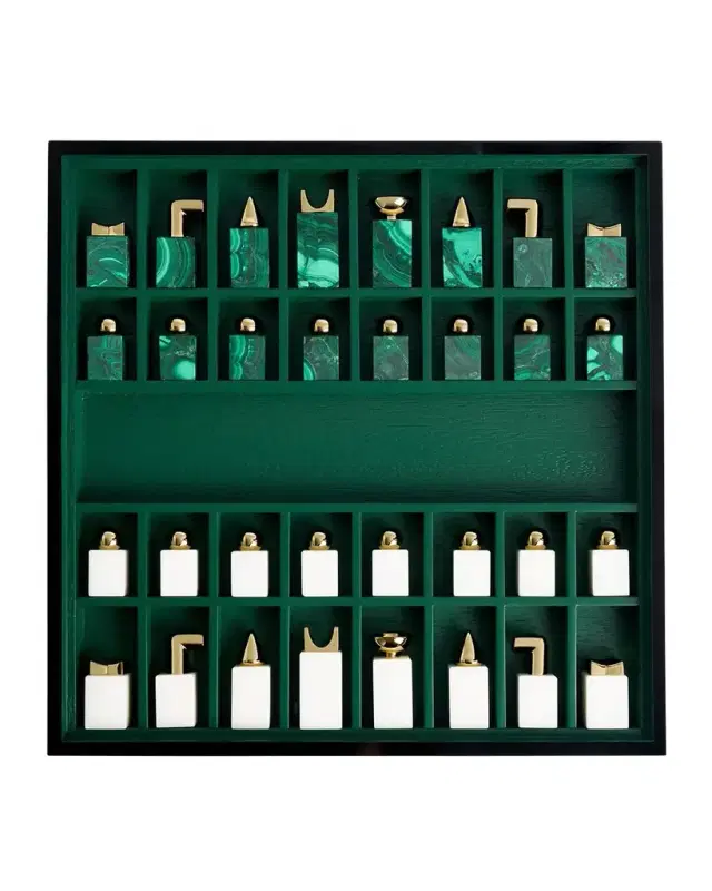 Malachite Chess Set