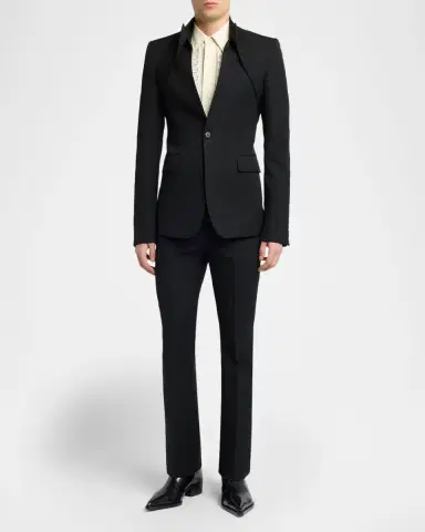 McQueen Men 's Reverse Lapel Single-Breasted Sport Jacket | Thumbnail 2 McQueen Men 's Reverse Lapel Single-Breasted Sport Jacket | Thumbnail 2
