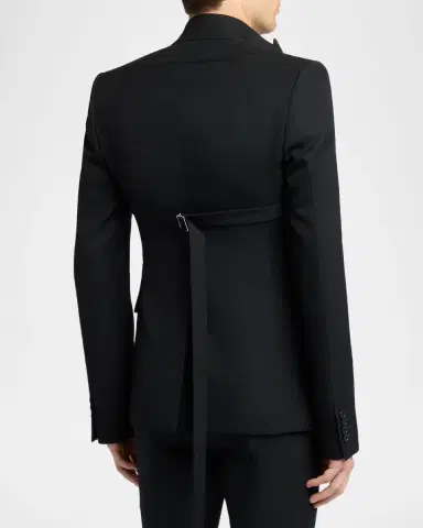 McQueen Men 's Reverse Lapel Single-Breasted Sport Jacket | Thumbnail 3
