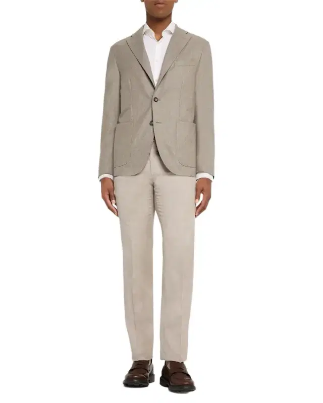 Men 's Wool Flannel Deconstructed Blazer Jacket