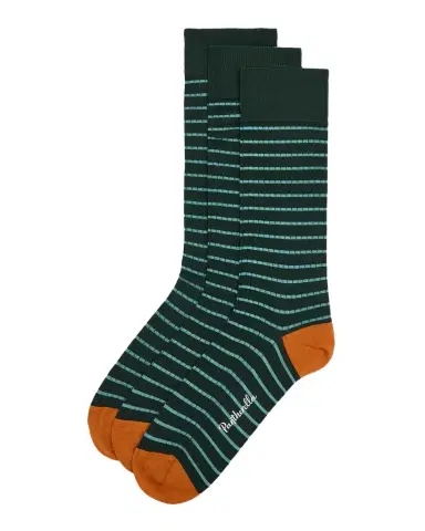 Pantherella Men's Downe Fine Stripe Calf-Length Socks | Thumbnail 1 Pantherella Men's Downe Fine Stripe Calf-Length Socks | Thumbnail 1