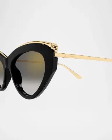 Cartier Panthere Acetate & Metal Cat-Eye Sunglasses | Thumbnail 2 Cartier Panthere Acetate & Metal Cat-Eye Sunglasses | Thumbnail 2