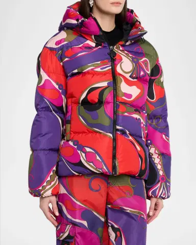 PUCCI Orchidee Print Puffer Jacket | Thumbnail 3 PUCCI Orchidee Print Puffer Jacket | Thumbnail 3