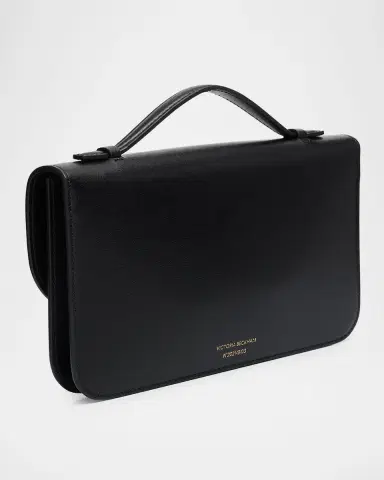 Victoria Beckham Dorian Pochette Top-Handle Bag in Smooth Leather | Thumbnail 2