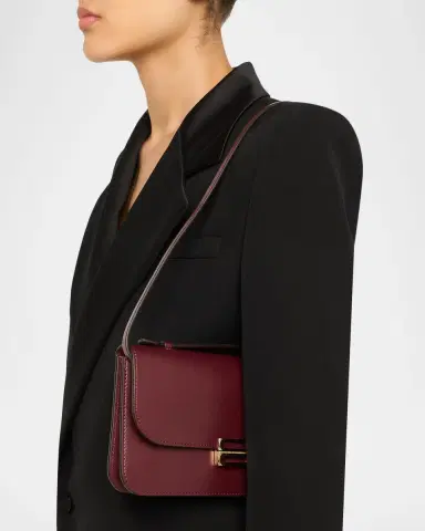 Victoria Beckham Dorian Pochette Top-Handle Bag in Smooth Leather | Thumbnail 6