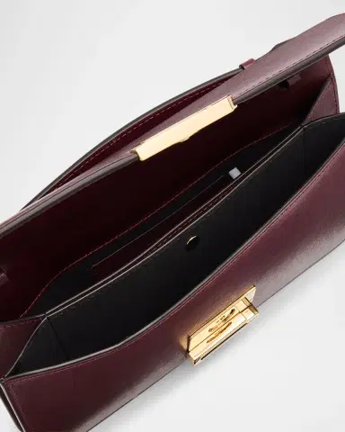 Victoria Beckham Dorian Pochette Top-Handle Bag in Smooth Leather | Thumbnail 8