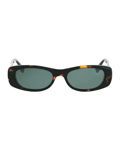 Fendi FF Squared Oval Havana Acetate Sunglasses | Thumbnail 1