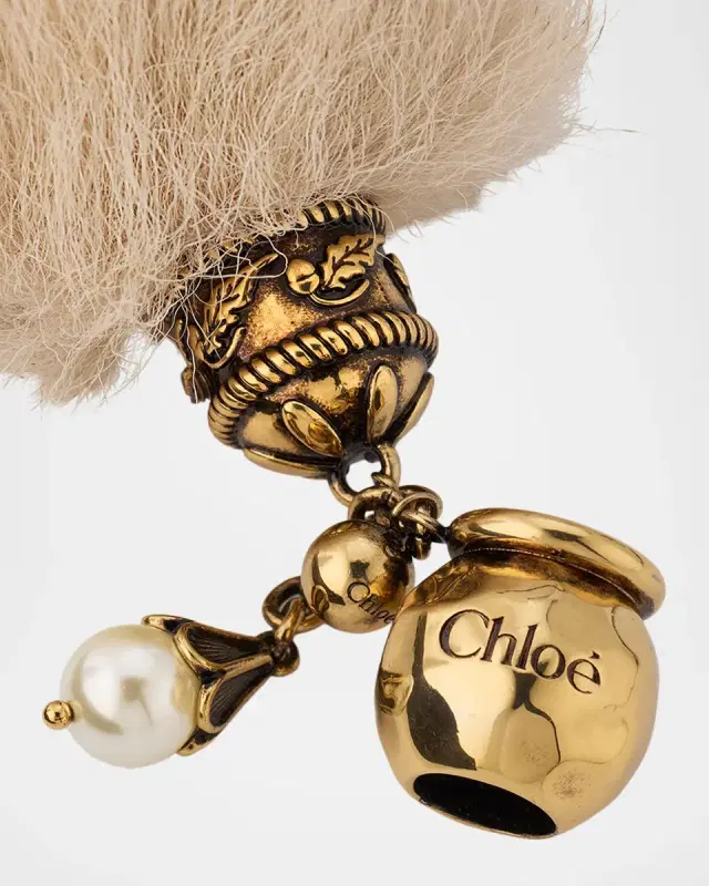 Sphere Shearling Tail Dice Charm