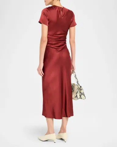 Staud Marcel Silk Midi Dress | Thumbnail 2