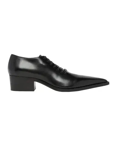 McQueen Men 's Leather Pointed-Toe Derby Shoes | Thumbnail 1