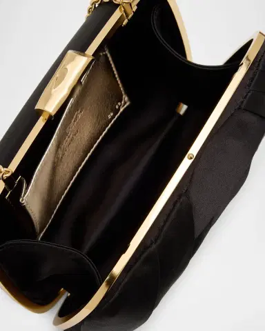 Roger Vivier Rose Vivier Sculptural Satin Clutch Bag | Thumbnail 3